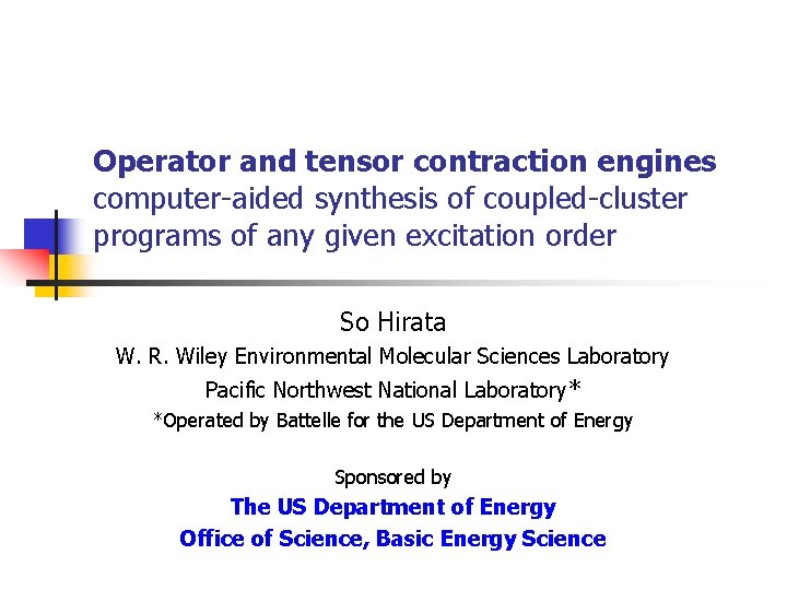 Operator and tensor contraction engines computer-aided synthesis of coupled-cluster programs of any given excitation