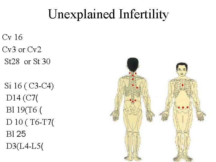 Unexplained Infertility Cv 16 Cv 3 or Cv 2 St 28 or St 30