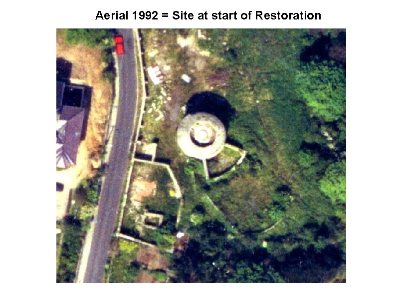 Aerial 1992 = Site at start of Restoration 