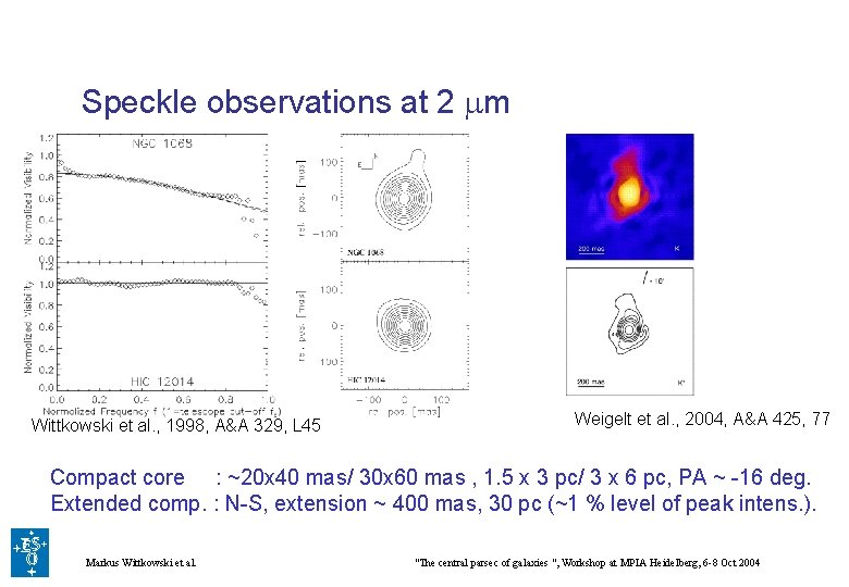 Speckle observations at 2 mm Wittkowski et al. , 1998, A&A 329, L 45