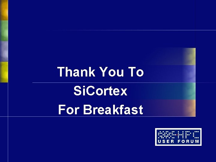 Thank You To Si. Cortex For Breakfast 