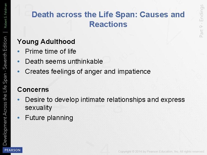 Death across the Life Span: Causes and Reactions Young Adulthood • Prime time of