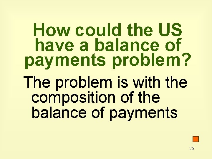 How could the US have a balance of payments problem? The problem is with How could the US have a balance of payments problem? The problem is with