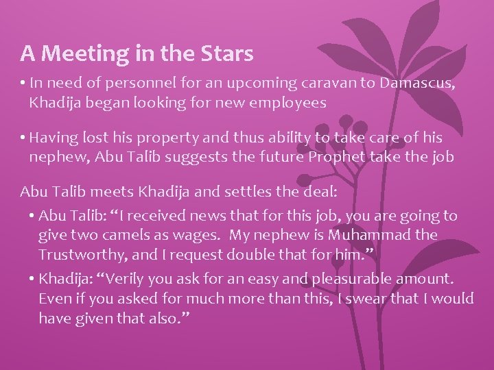 A Meeting in the Stars • In need of personnel for an upcoming caravan