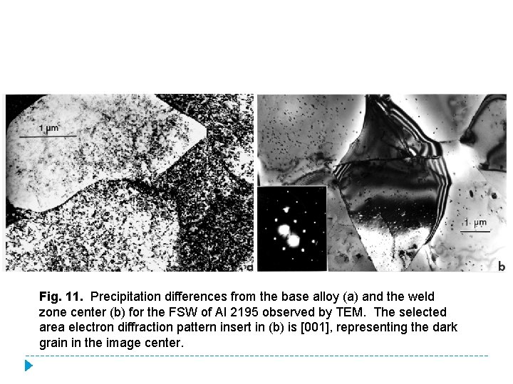 Fig. 11. Precipitation differences from the base alloy (a) and the weld zone center