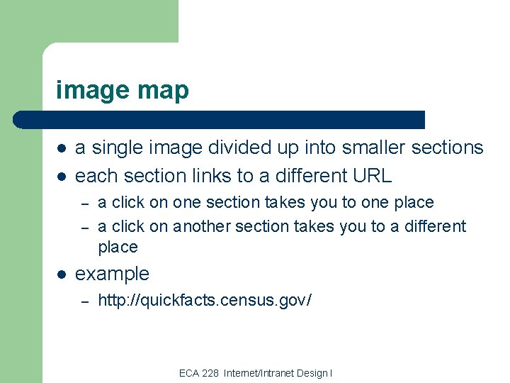 image map l l a single image divided up into smaller sections each section