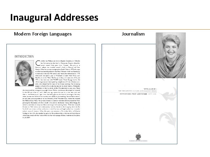 Inaugural Addresses Modern Foreign Languages Journalism 
