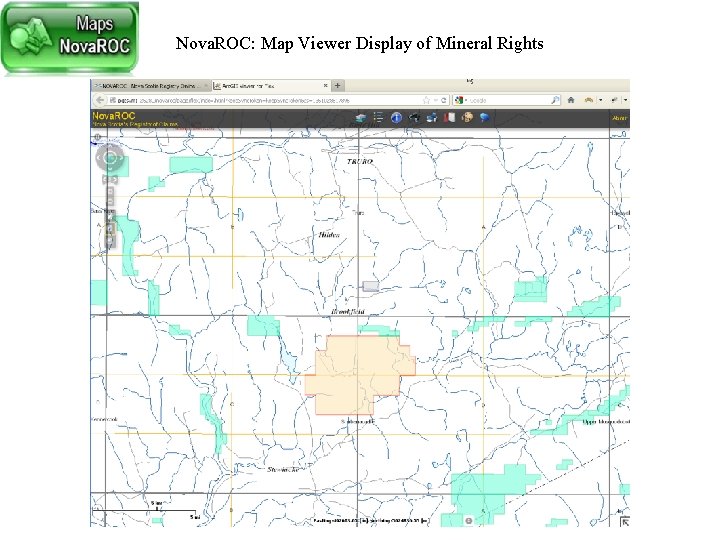 Nova. ROC: Map Viewer Display of Mineral Rights 