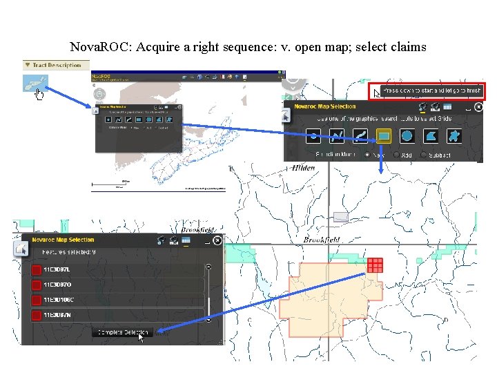 Nova. ROC: Acquire a right sequence: v. open map; select claims 