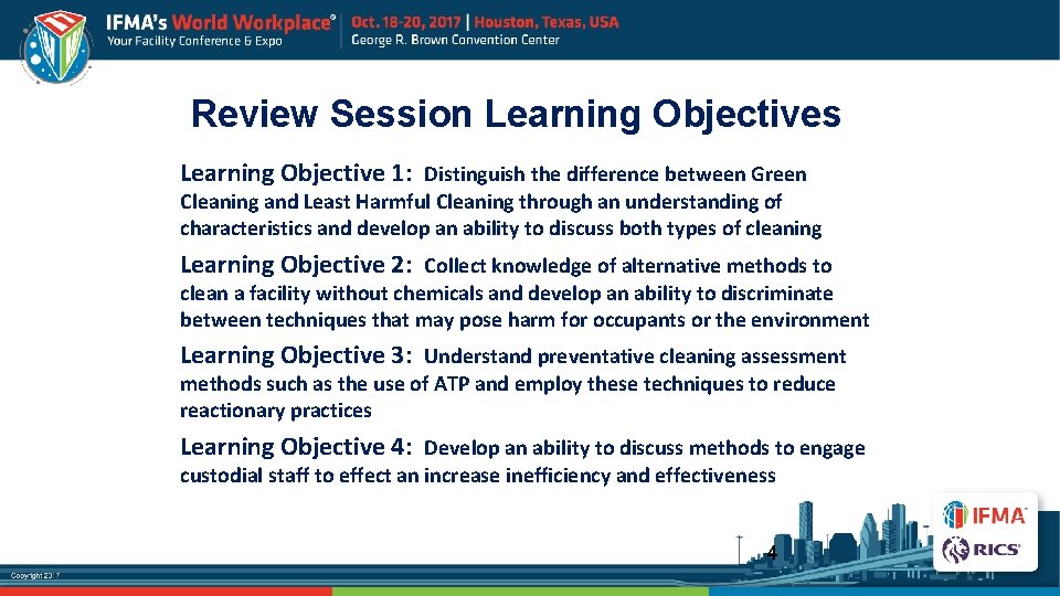 Review Session Learning Objectives Learning Objective 1: Distinguish the difference between Green Cleaning and