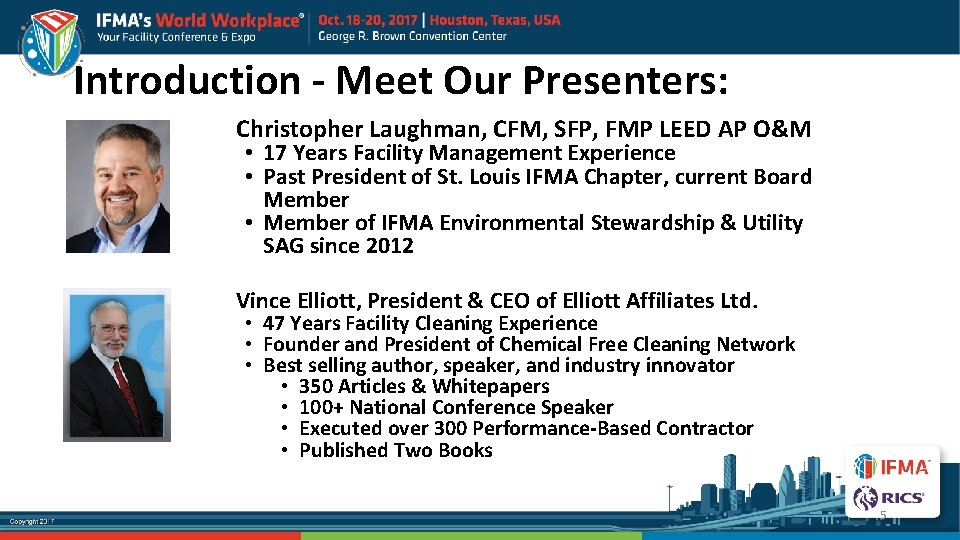 Introduction - Meet Our Presenters: Christopher Laughman, CFM, SFP, FMP LEED AP O&M •