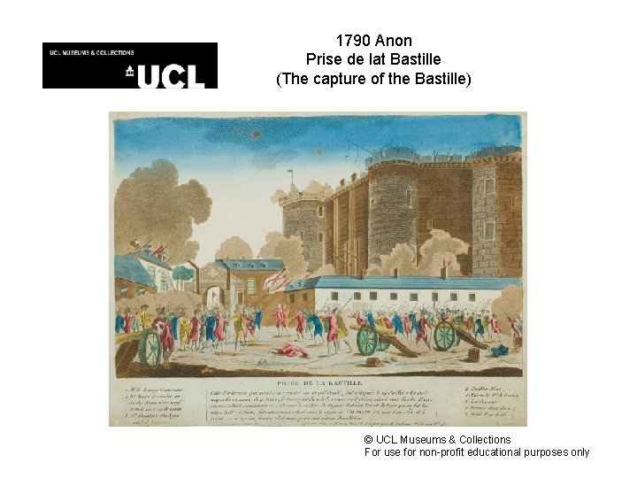 1790 Anon Prise de lat Bastille (The capture of the Bastille) © UCL Museums