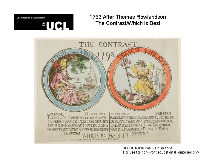 1793 After Thomas Rowlandson The Contrast/Which is Best © UCL Museums & Collections For