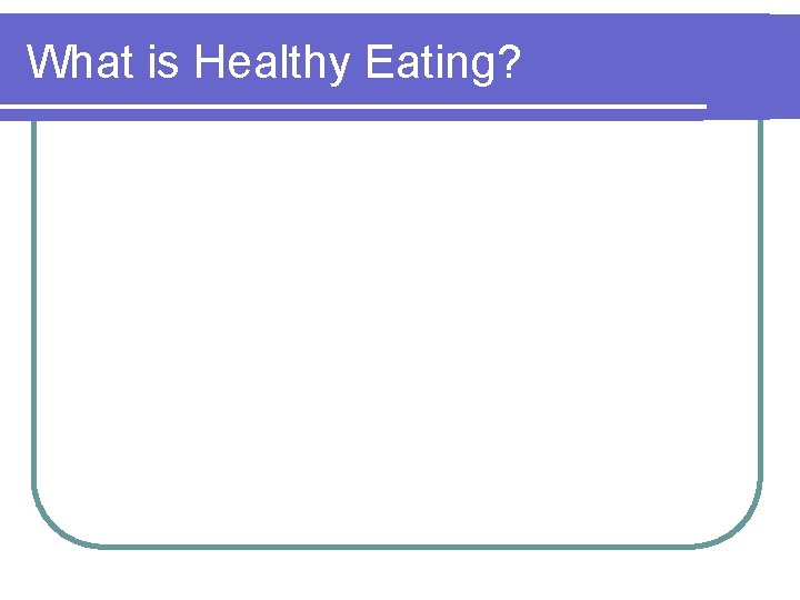 What is Healthy Eating? 