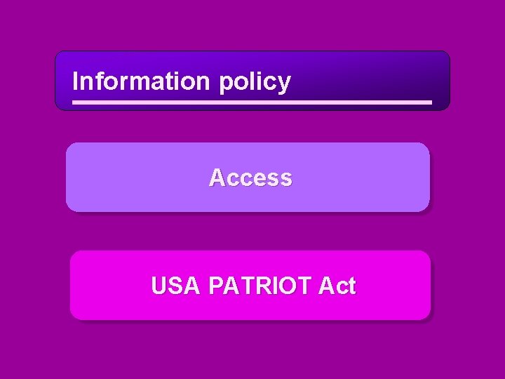 Information policy Access USA PATRIOT Act 