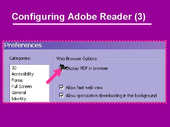 Configuring Adobe Reader (3) 