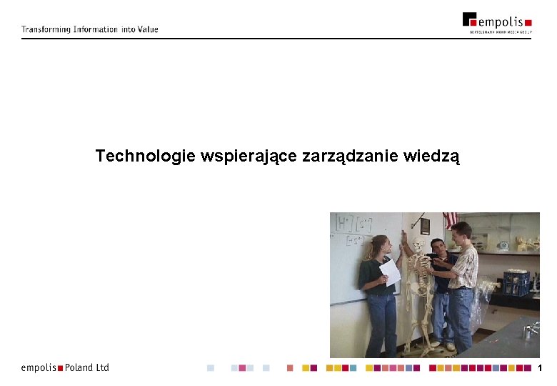 Technologie wspierające zarządzanie wiedzą 1 