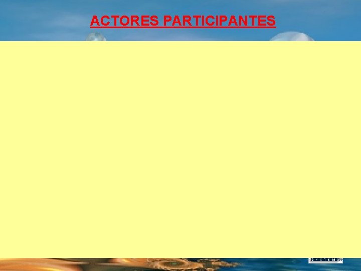 ACTORES PARTICIPANTES ADIR SIG - UNMSM 