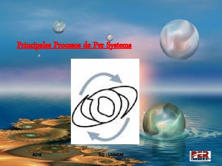 Principales Procesos de Per Systems ADIR SIG - UNMSM 