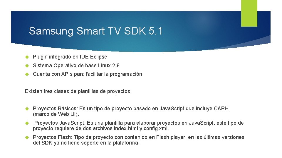 Samsung Smart TV SDK 5. 1 Plugin integrado en IDE Eclipse Sistema Operativo de