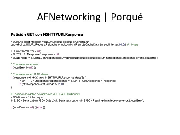 AFNetworking | Porqué Petición GET con NSHTTPURLResponse NSURLRequest *request = [NSURLRequest request. With. URL: AFNetworking | Porqué Petición GET con NSHTTPURLResponse NSURLRequest *request = [NSURLRequest request. With. URL: