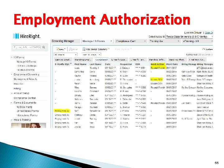 Employment Authorization 55 