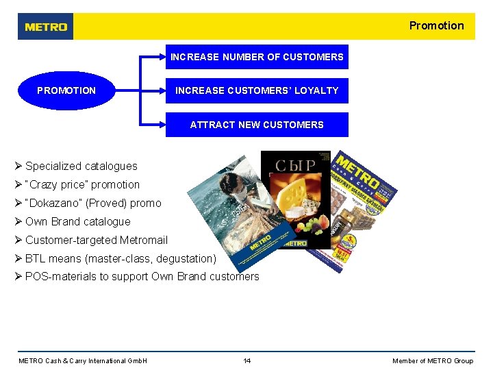 Promotion INCREASE NUMBER OF CUSTOMERS PROMOTION INCREASE CUSTOMERS’ LOYALTY ATTRACT NEW CUSTOMERS Ø Specialized Promotion INCREASE NUMBER OF CUSTOMERS PROMOTION INCREASE CUSTOMERS’ LOYALTY ATTRACT NEW CUSTOMERS Ø Specialized
