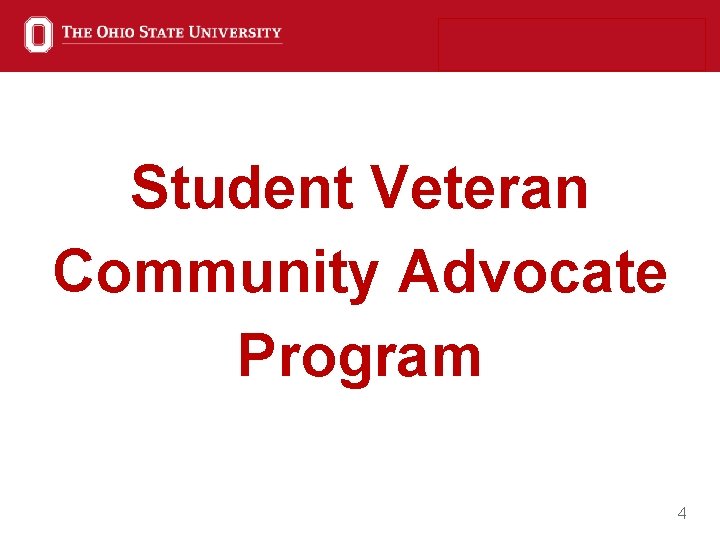 Student Veteran Community Advocate Program 4 