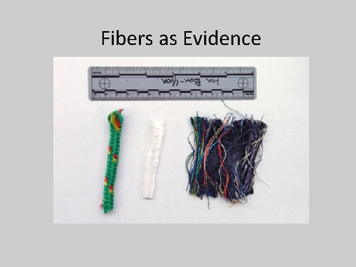 Fibers as Evidence 