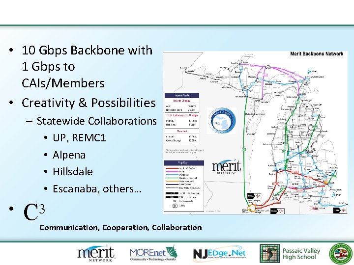  • 10 Gbps Backbone with 1 Gbps to CAIs/Members • Creativity & Possibilities