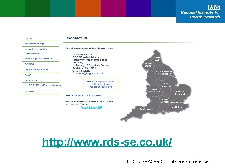 http: //www. rds-se. co. uk/ 07/05/2015 SECCN/SPACe. R Critical Care Conference 