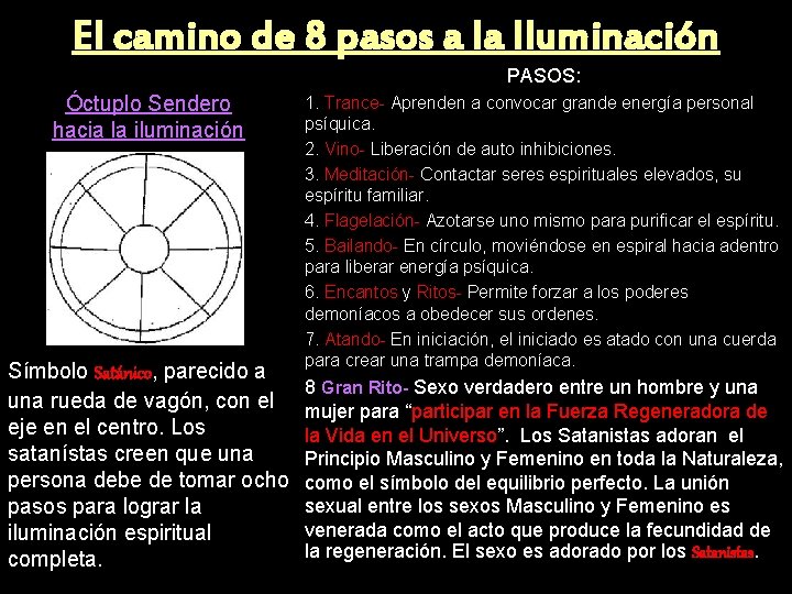 El camino de 8 pasos a la Iluminación PASOS: Óctuplo Sendero hacia la iluminación