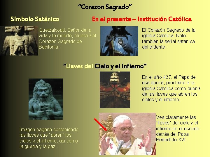 “Corazon Sagrado” Símbolo Satánico En el presente – Institución Católica Quetzalcoatl, Señor de la