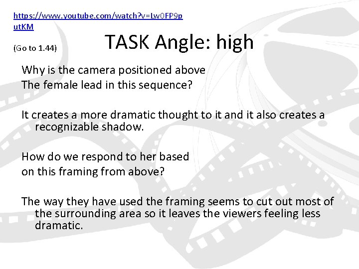 https: //www. youtube. com/watch? v=Lw 0 FP 9 p ut. KM (Go to 1.