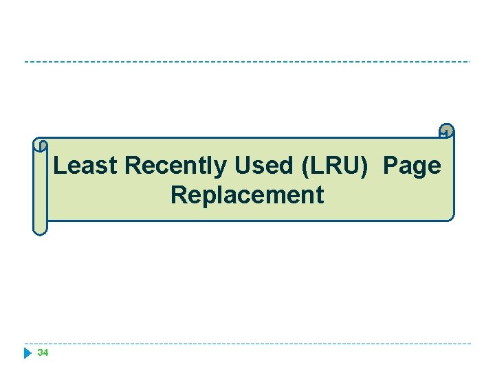 Least Recently Used (LRU) Page Replacement 34 