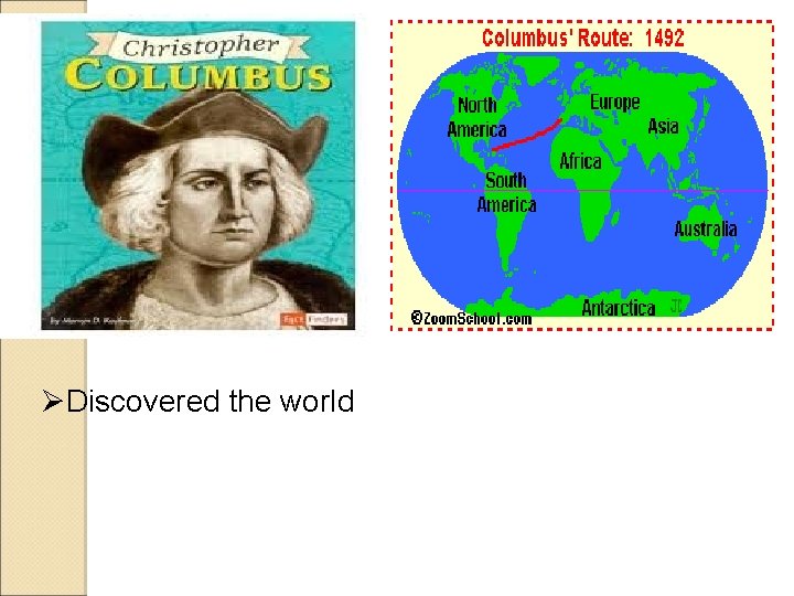 ØDiscovered the world ØDiscovered the world