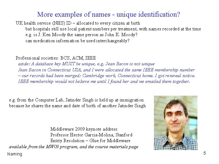 Nhs Id Example Naming in Distributed Systems Unique identifiers UIDs e