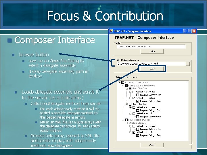Focus & Contribution Composer Interface n n browse button n open up an Open Focus & Contribution Composer Interface n n browse button n open up an Open