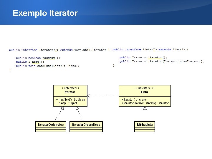 Exemplo Iterator 