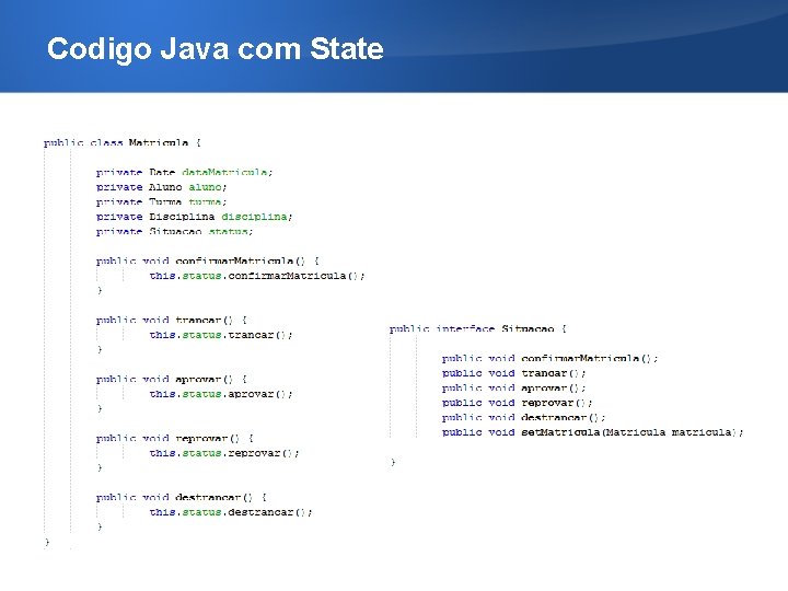 Codigo Java com State 