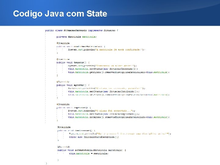 Codigo Java com State 