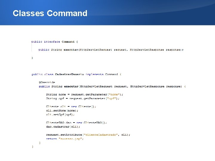 Classes Command 