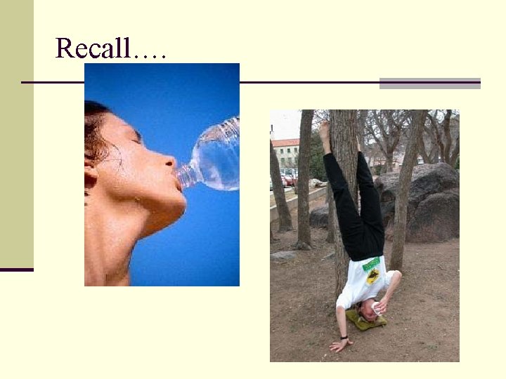 Recall…. 