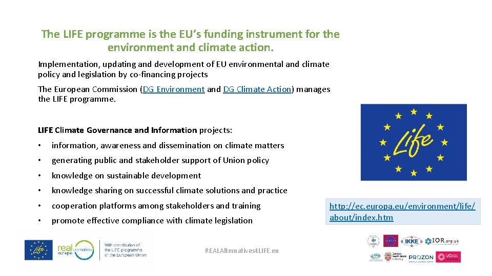 The LIFE programme is the EU’s funding instrument for the environment and climate action.