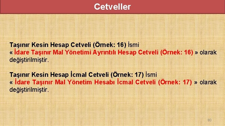 Cetveller Taşınır Kesin Hesap Cetveli (Örnek: 16) İsmi « İdare Taşınır Mal Yönetimi Ayrıntılı Cetveller Taşınır Kesin Hesap Cetveli (Örnek: 16) İsmi « İdare Taşınır Mal Yönetimi Ayrıntılı