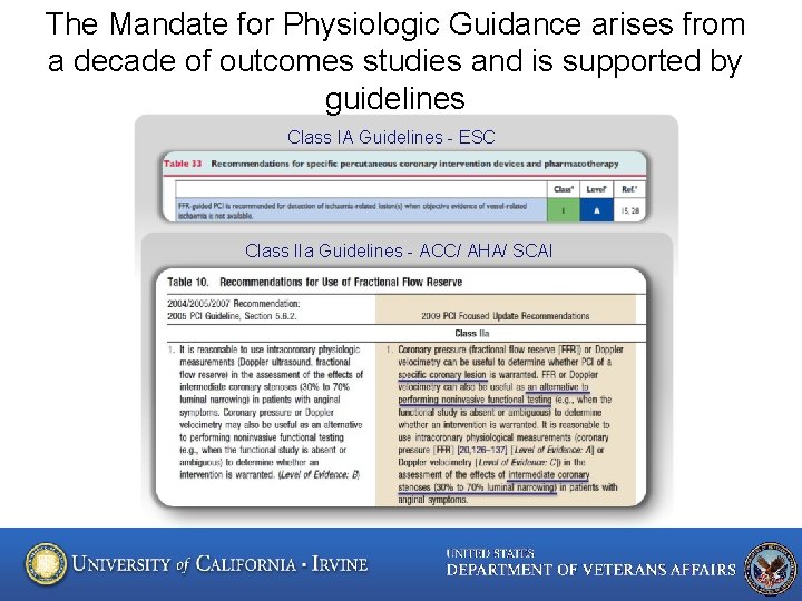 The Mandate for Physiologic Guidance arises from a decade of outcomes studies and is