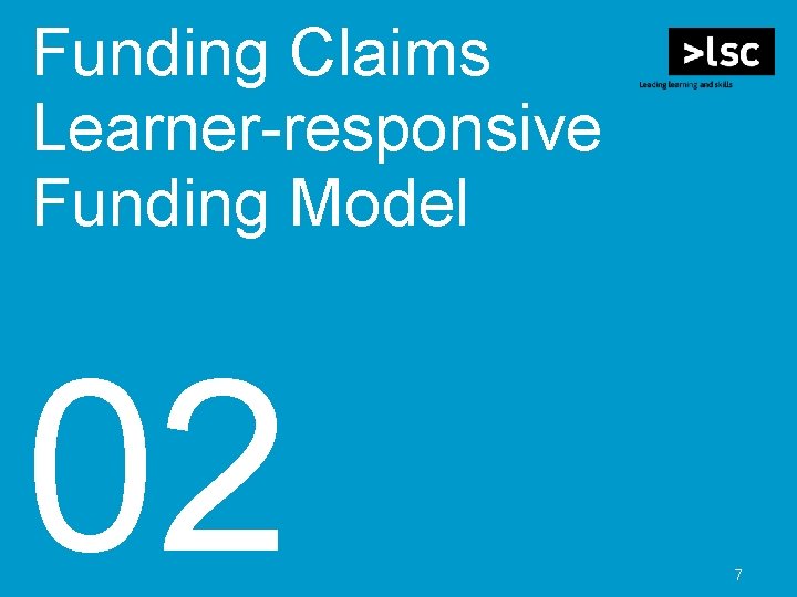 Funding Claims Learner-responsive Funding Model 02 7 