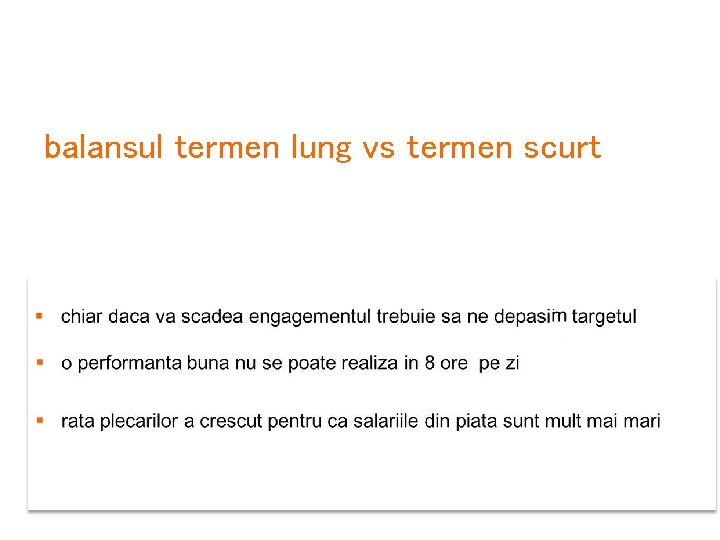 balansul termen lung vs termen scurt 