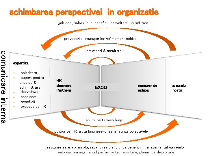 schimbarea perspectivei in organizatie job cool, salariu bun, beneficii, dezvoltare, un sef tare provocarile