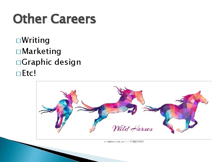 Other Careers � Writing � Marketing � Graphic � Etc! design 